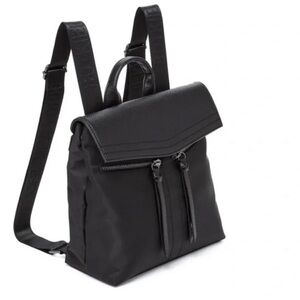 NEW BOTKIER Trigger Nylon Mini Backpack Black Logo Straps $100